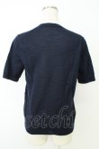 画像2: COMME des GARCONS / フロント刺繍半袖ニット M 紺 T-26-05-17-007-to-OD-ZT (2)