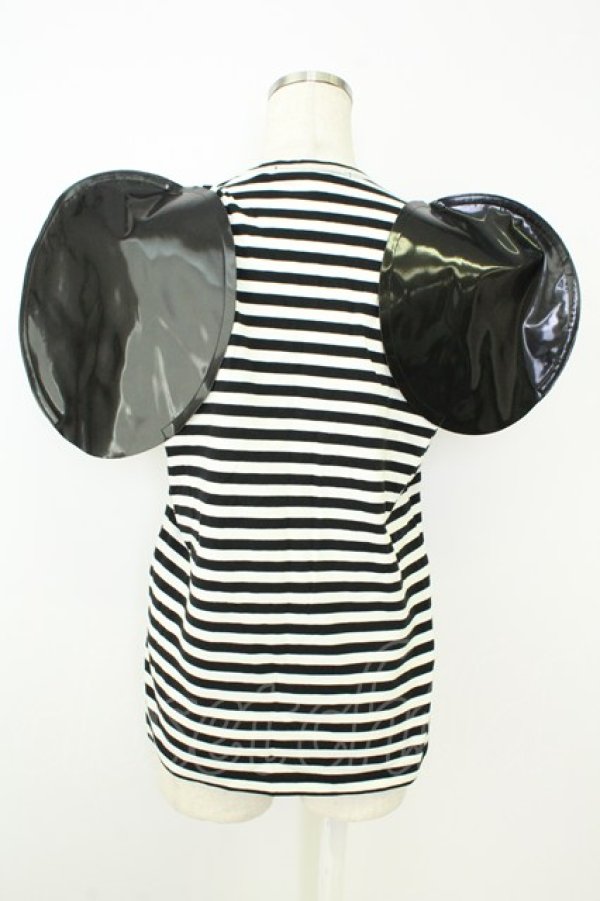 画像2: COMME des GARCONS / ボーダーカットソー S 黒 T-26-05-17-009-to-OD-ZT (2)