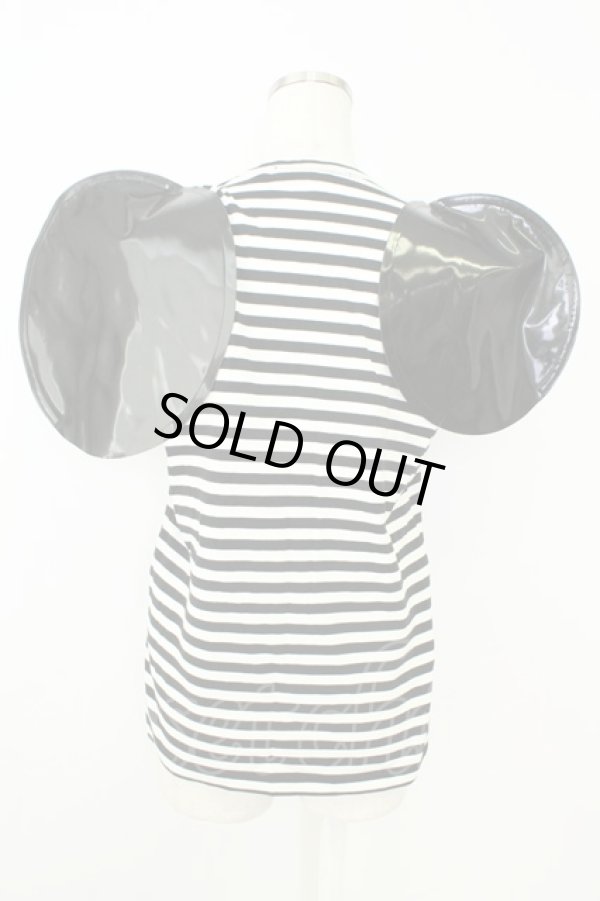 画像2: COMME des GARCONS / ボーダーカットソー S 黒 T-26-05-17-009-to-OD-ZH (2)