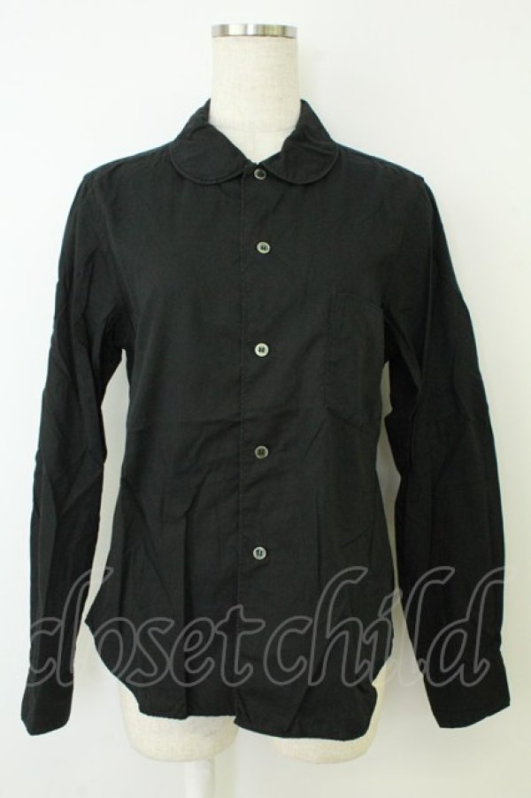 画像1: COMME des GARCONS / ラウンドカラーシャツ S 黒 T-26-05-17-012-to-OD-ZT (1)
