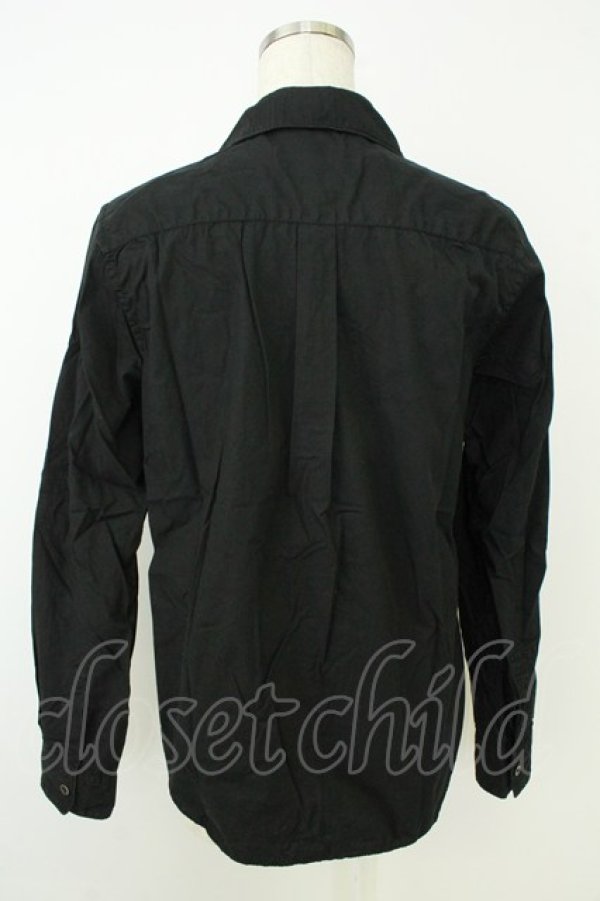 画像2: COMME des GARCONS / ラウンドカラーシャツ S 黒 T-26-05-17-012-to-OD-ZT (2)