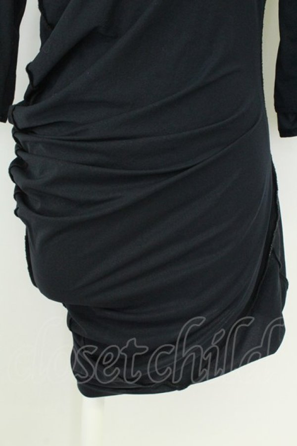 画像3: COMME des GARCONS /レイヤード変形ワンピース  紺 T-26-05-17-015-op-OD-ZT (3)