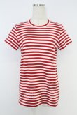 画像1: COMME des GARCONS / ボーダー半袖カットソー M レッド×ホワイト T-26-09-04-001-to-OD-ZT (1)