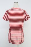 画像2: COMME des GARCONS / ボーダー半袖カットソー M レッド×ホワイト T-26-09-04-001-to-OD-ZT (2)