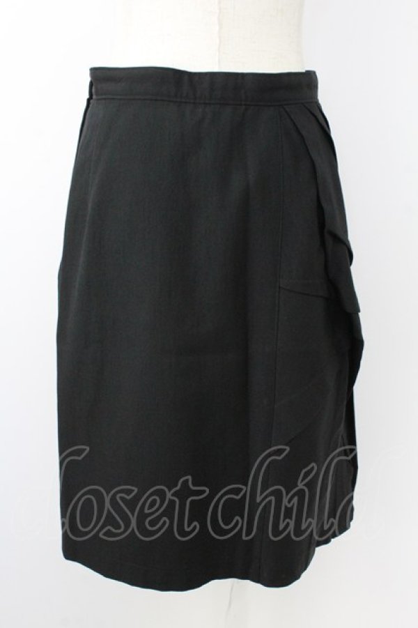 画像2: COMME des GARCONS /アシンメトリープリーツスカート M ブラック T-26-09-04-009-sk-SA-ZT (2)