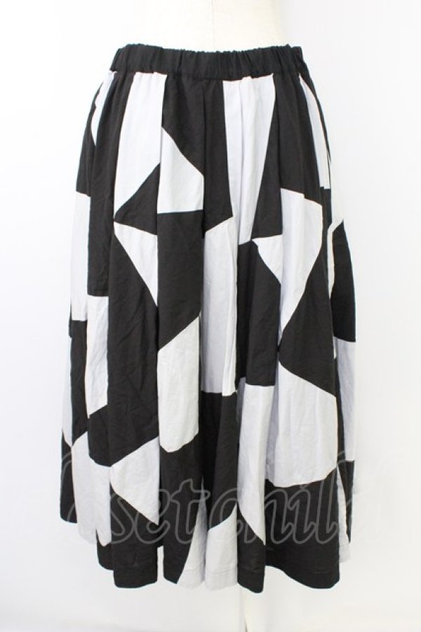 画像2: COMME des GARCONS / 切替ボリュームスカート S 黒Ｘグレー T-26-09-04-010-sk-SA-ZT (2)