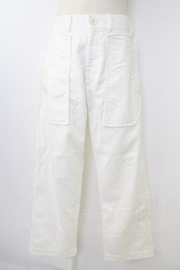画像1: COMME des GARCONS / コーデュロイワイドパンツ XS 白 T-26-09-04-011-pa-OD-ZT (1)