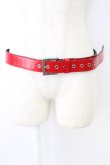 画像1: COMME des GARCONS / エナメルベルト  レッドｘグリーン T-26-09-04-012-gd-OD-ZT (1)