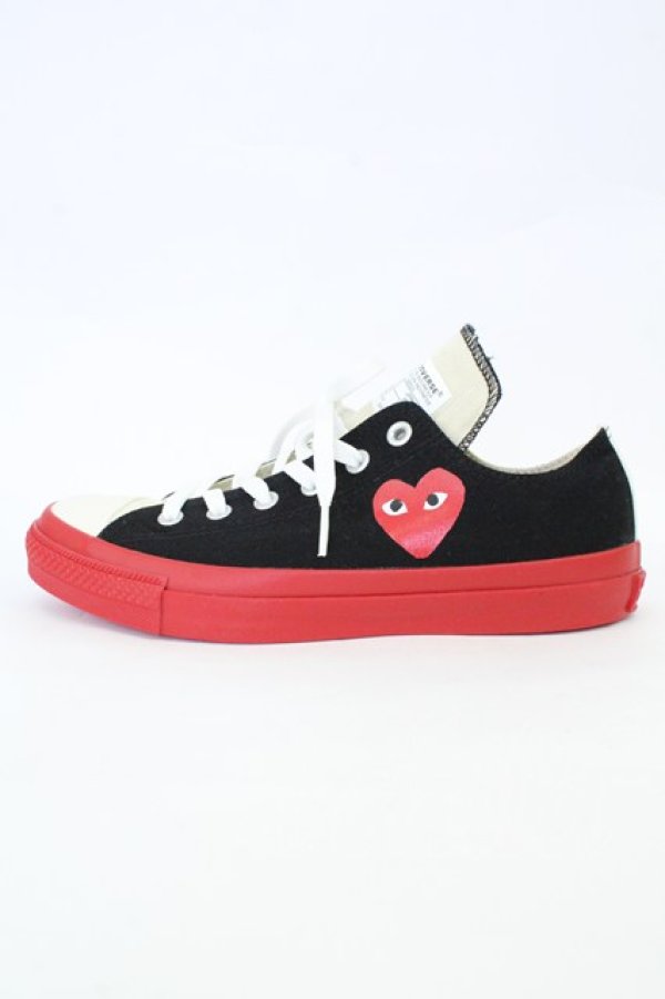画像3: COMME des GARCONS / Ｃｈｕｃｋ　Ｔａｙｌｏｒ　Ｌｏｗ　スニーカー 26cm ブラックｘレッド T-26-09-04-013-sh-IN-ZT (3)