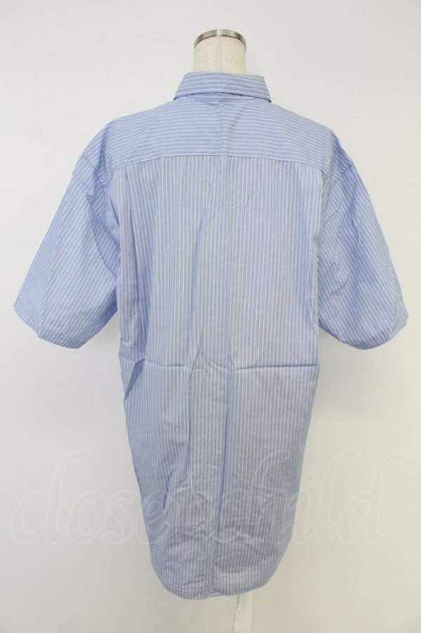 画像2: COMME des GARCONS / ストライプシャツ L サックス T-26-09-04-002-bl-IN-ZT (2)
