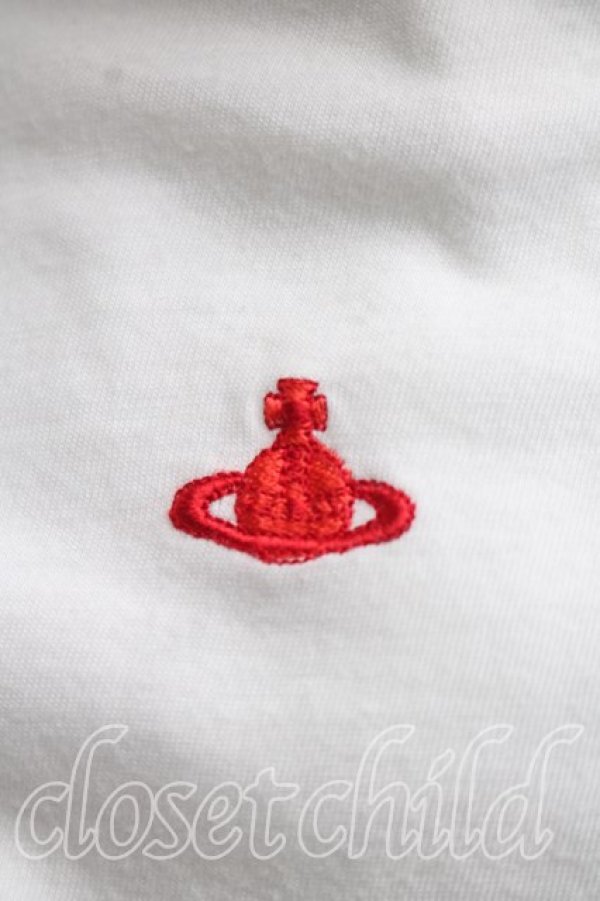 画像6: ヴィヴィアンウエストウッド 中古 / 単色オーブ刺繍Tシャツ 3（11号相当） 白  H-26-07-12-025-ts-OD-ZH (6)