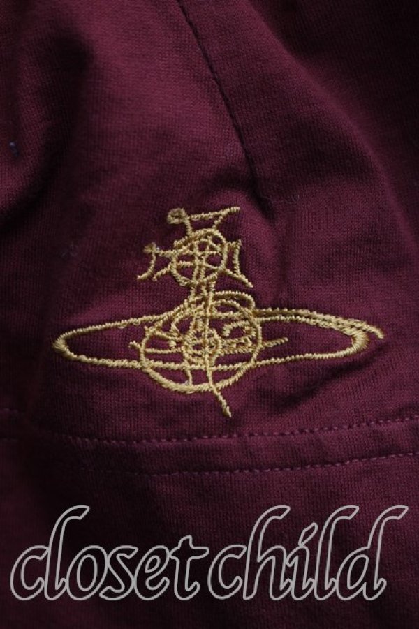 画像6: ヴィヴィアンウエストウッド 中古 / グラフティオーブ刺繍ポロ S エンジ  H-26-07-12-029-to-OD-ZH (6)