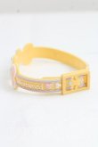 画像3: ヴィヴィアンウエストウッド 中古 / スカルボウラバーブレスレット  黄色  H-26-07-12-034-ac-OD-ZH (3)