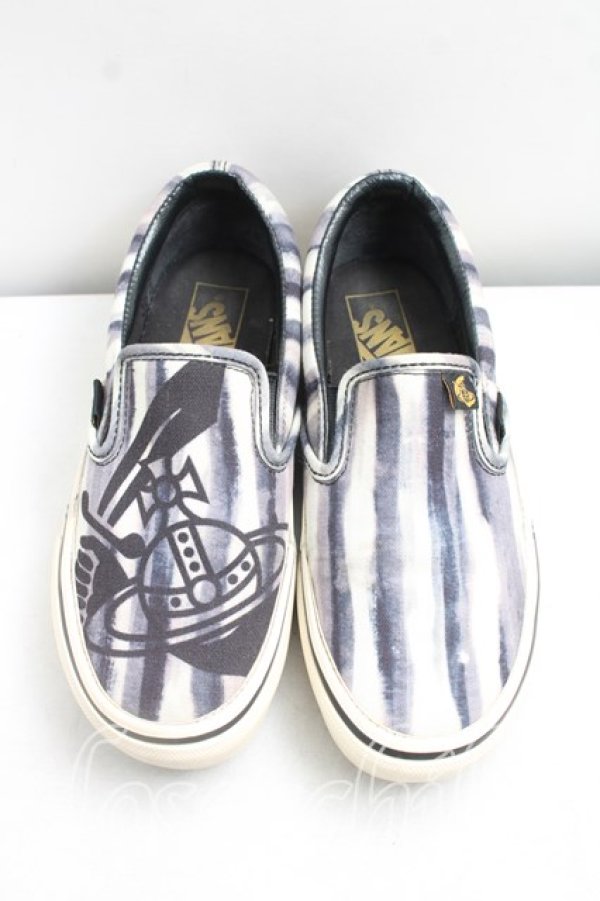 画像2: ANGLOMANIA×VANS 中古 / アナーキーストライプシューズ 23.5cm相当 灰  H-26-07-12-044-sh-OD-ZH (2)