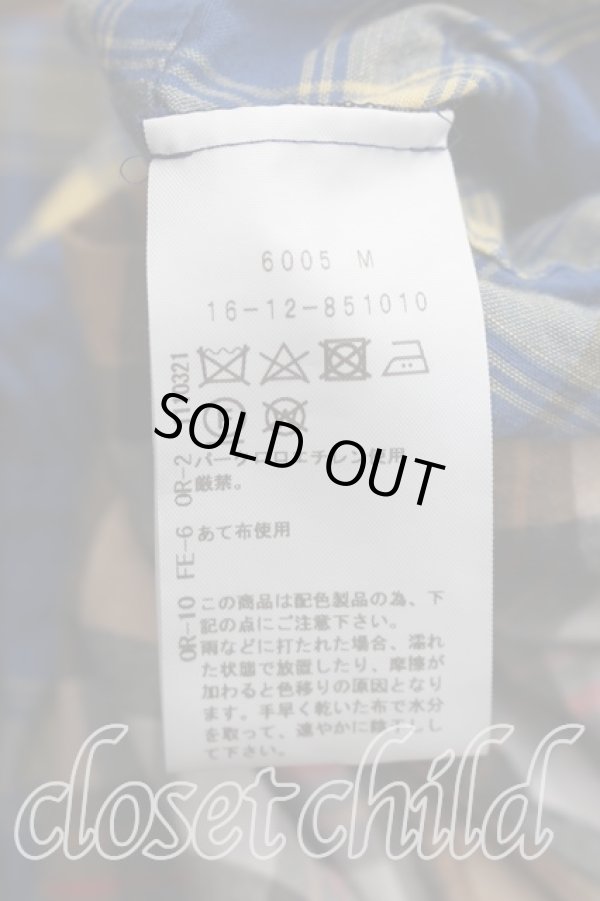 画像4: ヴィヴィアンウエストウッド 中古 / ブロッキングチェックシャツ 00（ワンサイズ） 青ｘ茶  H-26-07-12-014-bl-OD-ZH (4)