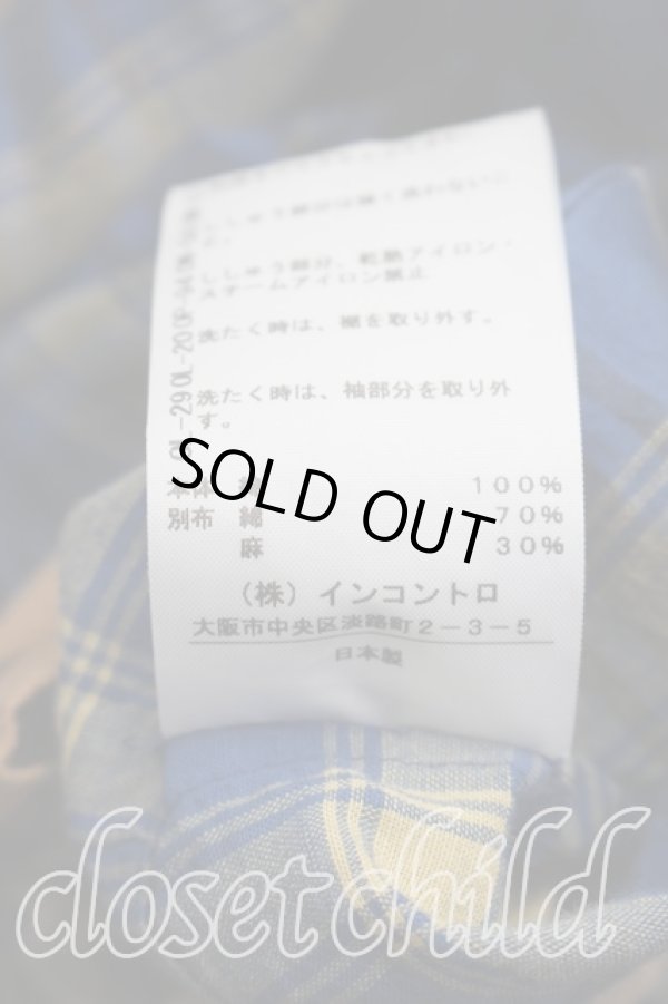 画像5: ヴィヴィアンウエストウッド 中古 / ブロッキングチェックシャツ 00（ワンサイズ） 青ｘ茶  H-26-07-12-014-bl-OD-ZH (5)