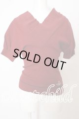 【USED】Vivienne Westwood / TOPS/カラーオーブ刺繍ボーダーVネックTシャツ ヴィヴィアンウエストウッド ビビアン 【中古】 O-23-09-17-005-IG-OS