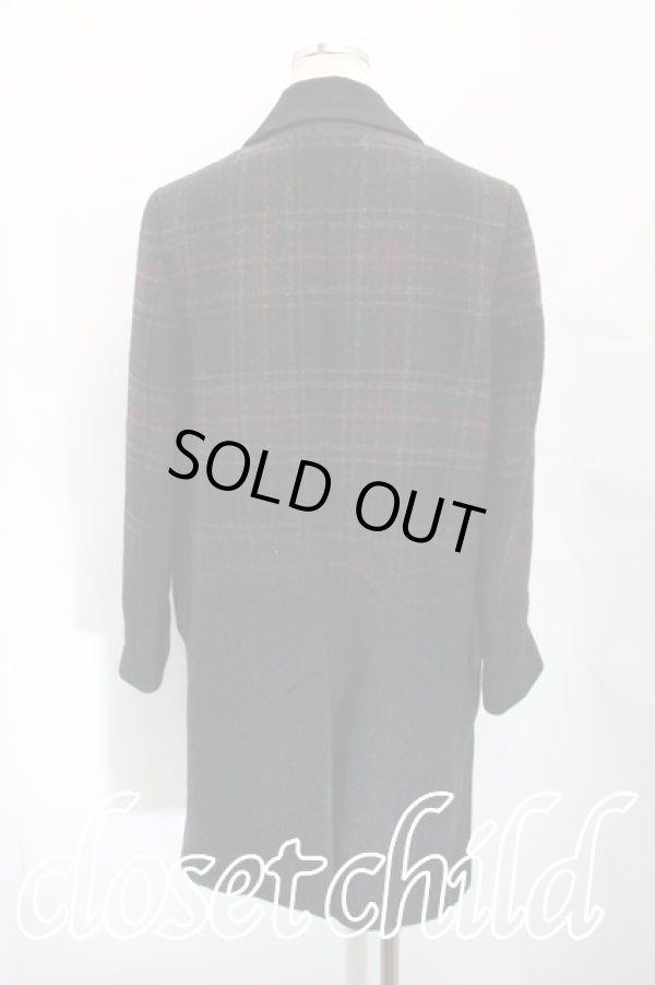 画像2: ANGLOMANIA 中古 / CO/タータンチェック切替コート   H-23-09-17-001-IN-ZH (2)