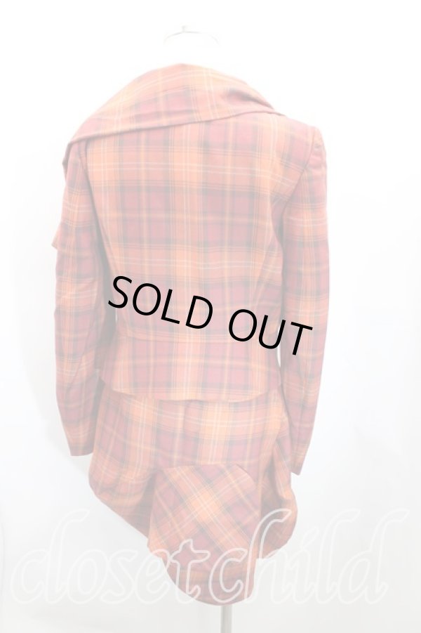 画像2: ヴィヴィアンウエストウッド 中古 / SU/タータンチェックアニマルカットスカートセットアップ   H-23-09-24-048-OD-ZH (2)