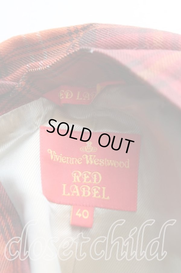 画像5: ヴィヴィアンウエストウッド 中古 / SU/タータンチェックアニマルカットスカートセットアップ   H-23-09-24-048-OD-ZH (5)