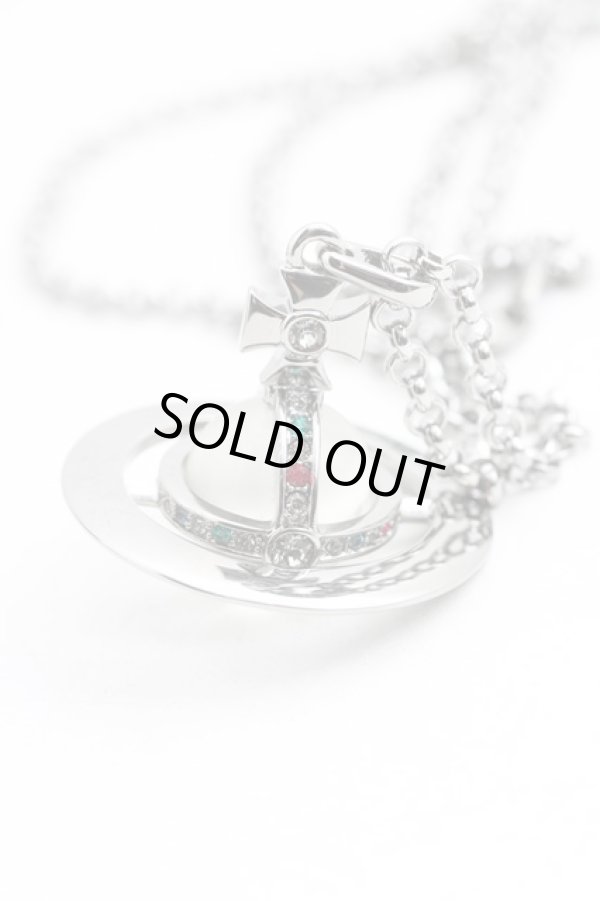 画像2: ヴィヴィアンウエストウッド 中古 /スモールオーブネックレス   ガンメタ  H-23-10-22-111-nl-OD-ZH (2)