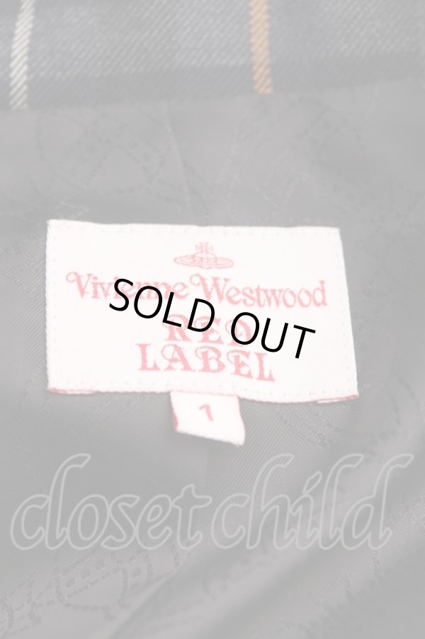 画像3: ヴィヴィアンウエストウッド 中古 / タータンチェックアンダーバストジャケット    1 紺  H-23-10-22-002-jc-IN-ZH (3)