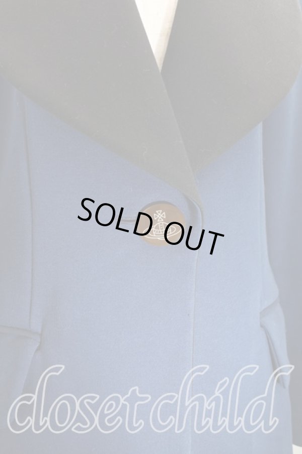 画像3: ヴィヴィアンウエストウッド 中古 / ジャージーラブジャケット    2 青  H-23-11-05-003-jc-IN-ZH (3)