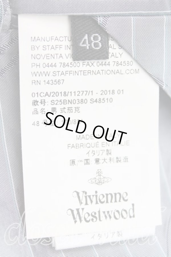 画像6: ヴィヴィアンウエストウッド MAN 中古 / リネンチェックセットアップ    48 黒  H-23-11-12-032-su-IN-ZH (6)