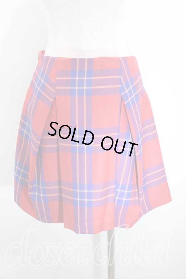 画像4: ヴィヴィアンウエストウッド 中古 / タータンチェックボンテージジャケットセットアップ    40 赤  H-23-11-12-033-su-IN-ZH (4)