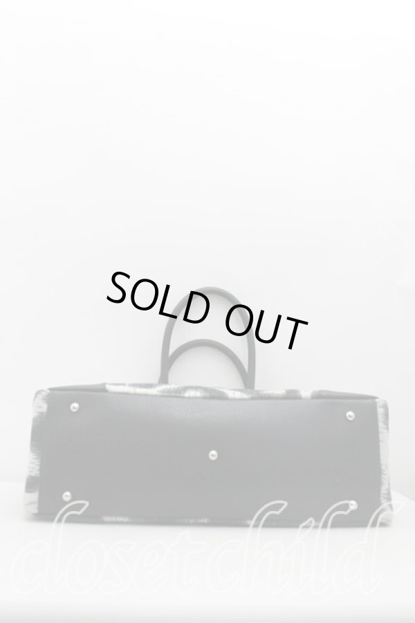 画像3: ヴィヴィアンウエストウッド 中古 / レオパードヤスミンバッグ(L)   黒  H-23-11-12-118-ba-IN-ZH (3)