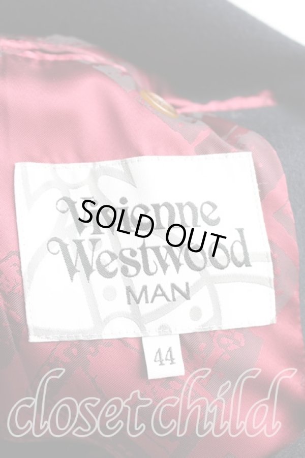 画像3: ヴィヴィアンウエストウッド MAN 中古 / ミントカラーコート    44 ネイビー  H-23-11-19-055-co-IG-ZH (3)