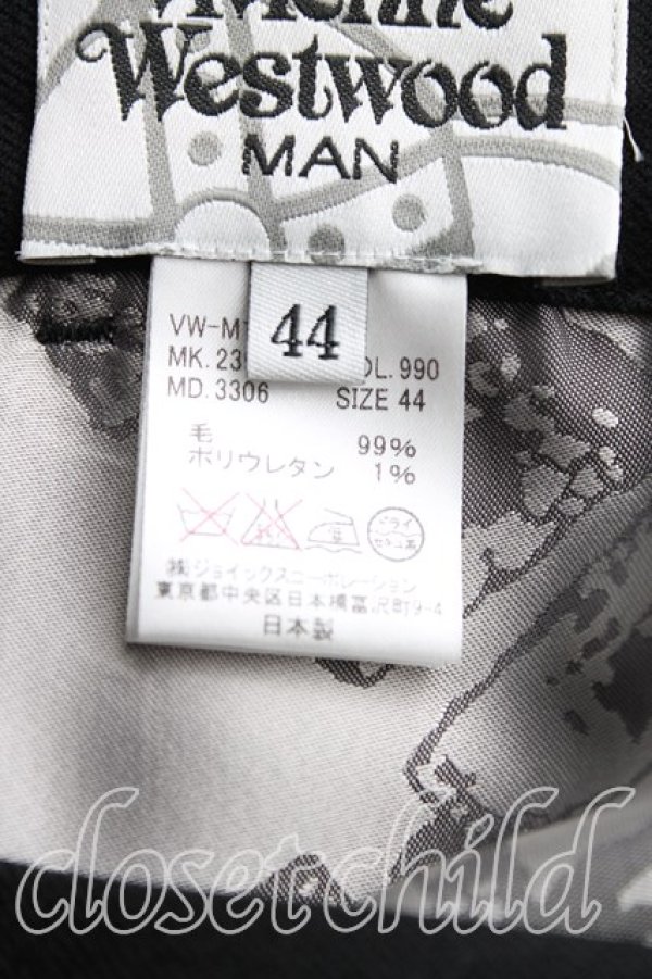 画像4: 【SALE】【20%OFF】ヴィヴィアンウエストウッド MAN 中古 / ウールスラックス    44 黒  H-23-11-19-061-pa-IN-ZH (4)