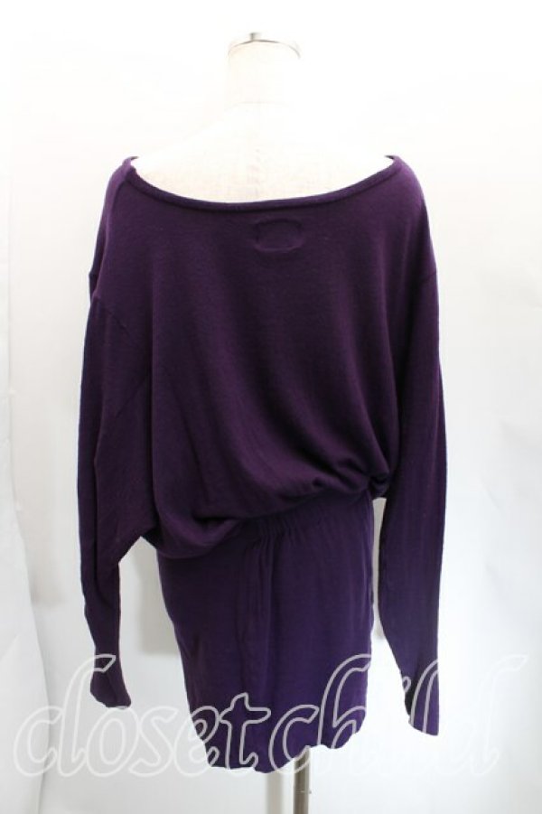 画像2: 【SALE】【15%OFF】ANGLOMANIA 中古 /ニットワンピース    S 紫  H-23-11-19-074-op-IW-ZH (2)