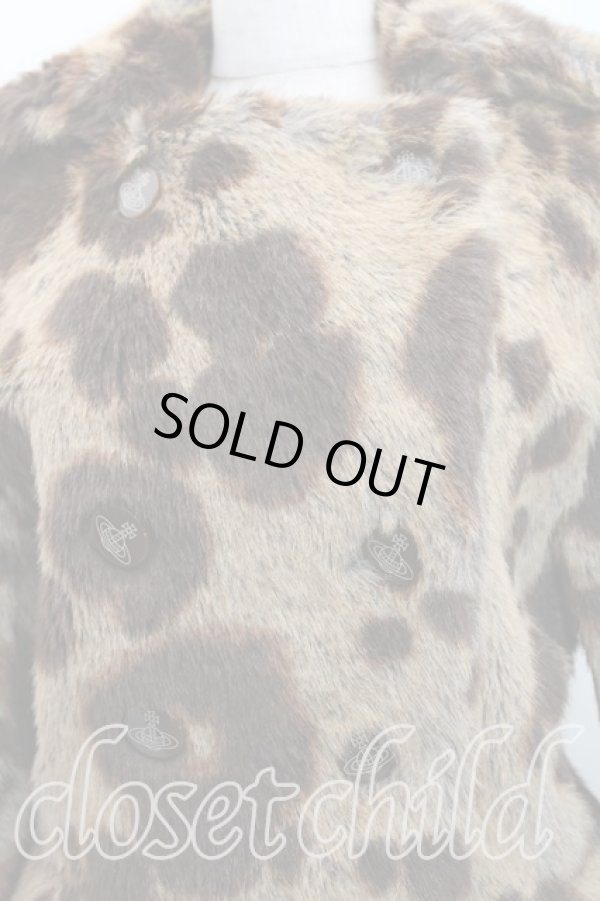 画像4: ヴィヴィアンウエストウッド 中古 / レオパードファーショートジャケット    2 茶  H-23-11-26-004-jc-IN-ZH (4)