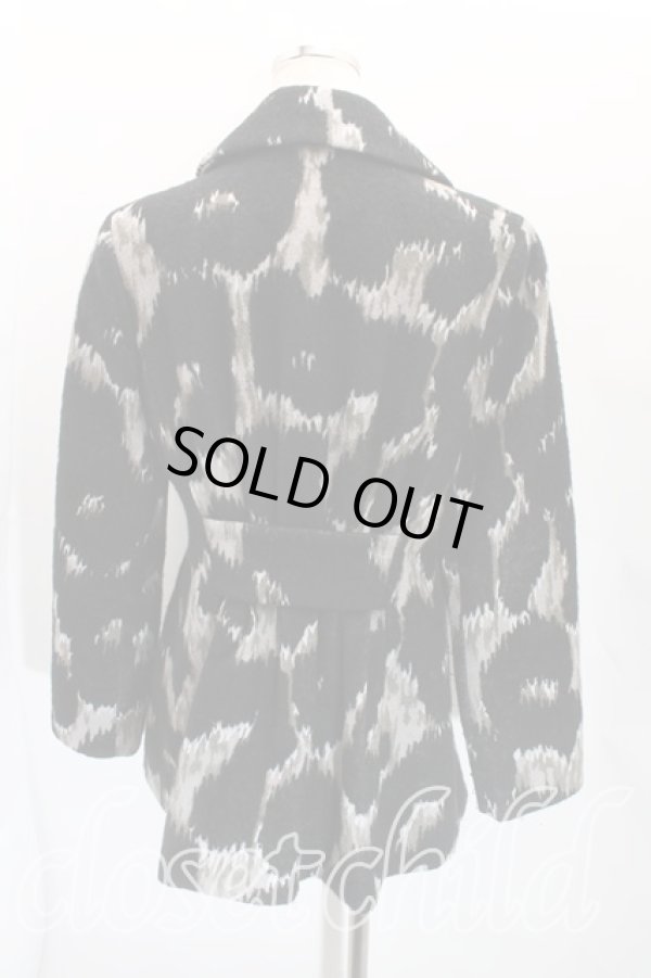 画像2: ヴィヴィアンウエストウッド 中古 / レオパード柄プリンセスコート    3 黒  H-23-11-26-050-co-OD-ZH (2)