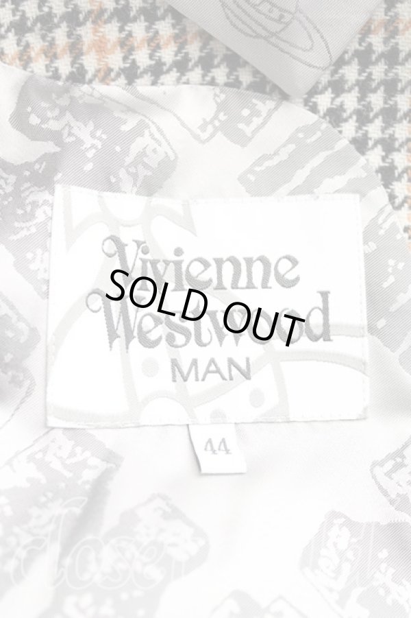 画像3: ヴィヴィアンウエストウッド MAN 中古 / ツイード千鳥柄シングルコート    44 黒  H-23-11-26-051-co-IN-ZH (3)
