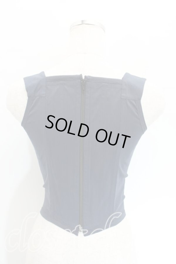 画像2: ヴィヴィアンウエストウッド 中古 / カラーオーブ刺繍コルセット    38 紺  H-23-12-03-014-to-IN-ZH (2)