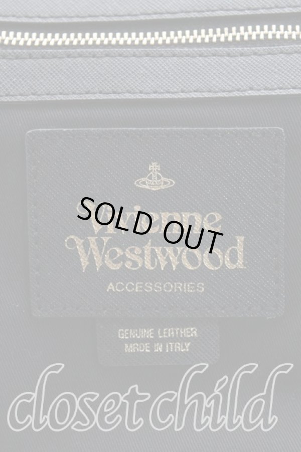 画像4: ヴィヴィアンウエストウッド 中古 / サフィアーノリュック   黒  H-23-12-10-080-ba-OD-ZH (4)