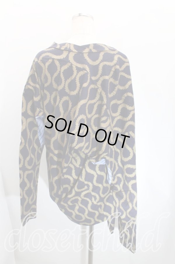 画像2: Worlds End 中古 / /スクイグルカットソー    OS 紺  H-23-12-17-041-to-OD-ZH (2)