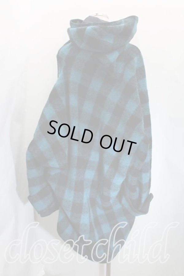 画像2: ヴィヴィアンウエストウッド 中古 / チェック変形ダッフルコート    46 青  H-23-12-17-008-co-IN-ZH (2)