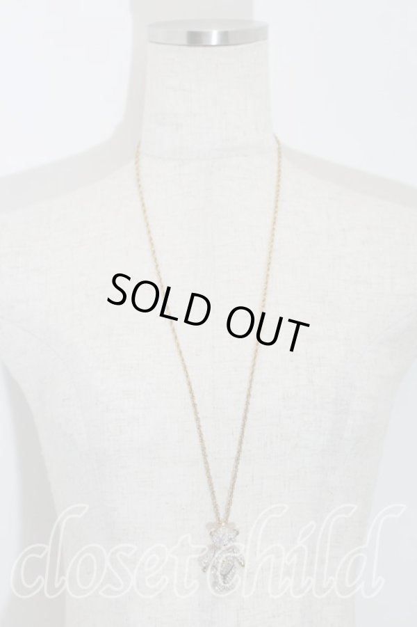 画像4: ヴィヴィアンウエストウッド 中古 /クリスタルテディベアネックレス   ゴールド  H-23-12-17-113-nl-OD-ZH (4)