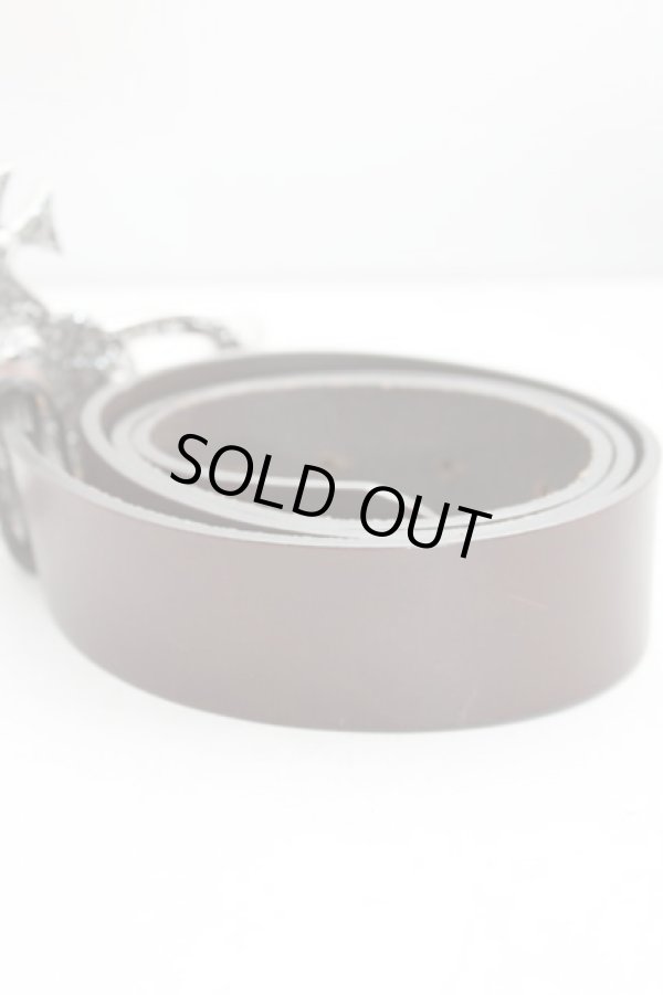 画像2: ヴィヴィアンウエストウッド 中古 /バスレリーフバックルベルト   茶  H-23-12-17-129-gd-OD-ZH (2)