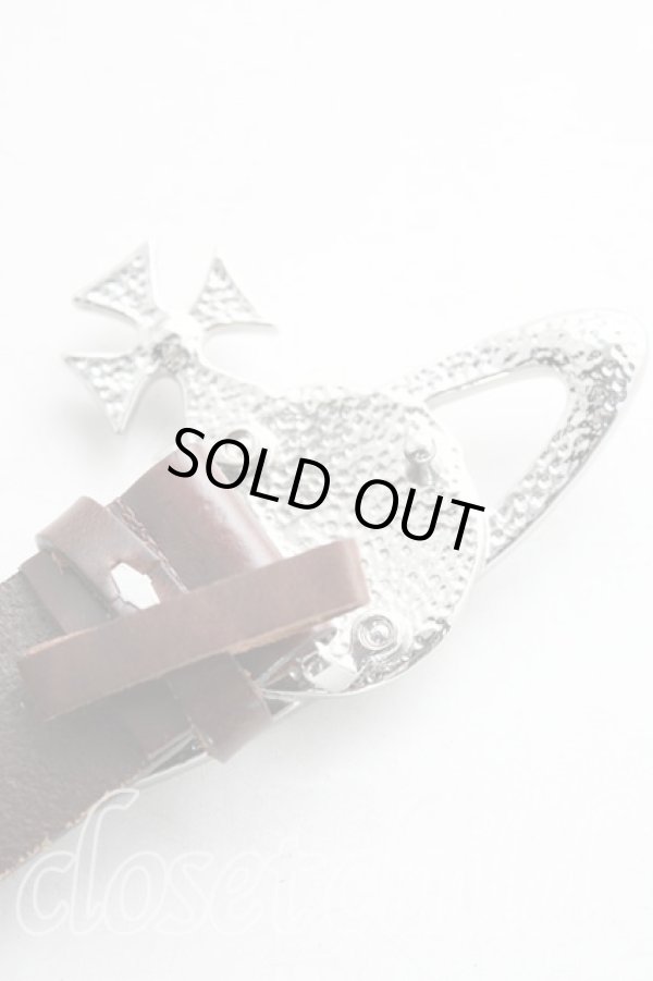 画像3: ヴィヴィアンウエストウッド 中古 /バスレリーフバックルベルト   茶  H-23-12-17-129-gd-OD-ZH (3)