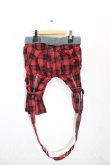 画像2: ヴィヴィアンウエストウッド MAN 中古 / タータンチェックボンテージハーフパンツ    44 赤  H-23-12-24-110-pa-IN-ZH (2)