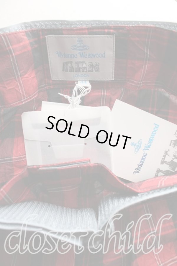 画像3: ヴィヴィアンウエストウッド MAN 中古 / タータンチェックボンテージハーフパンツ    44 赤  H-23-12-24-110-pa-IN-ZH (3)