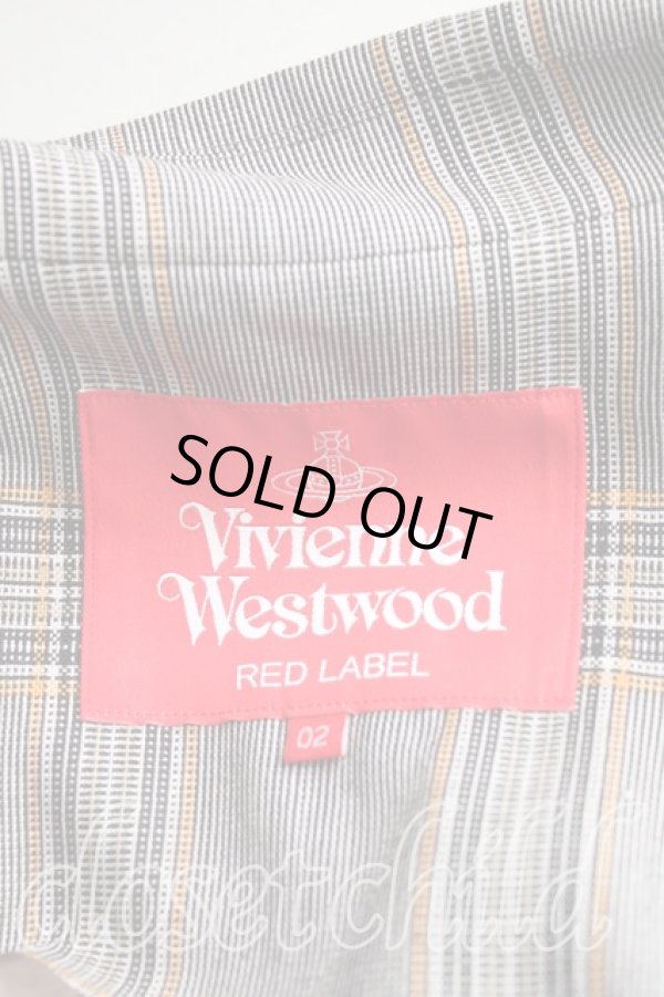 画像3: ヴィヴィアンウエストウッド 中古 / タータンチェックコート    02 茶  H-24-01-28-058-co-OD-ZH (3)