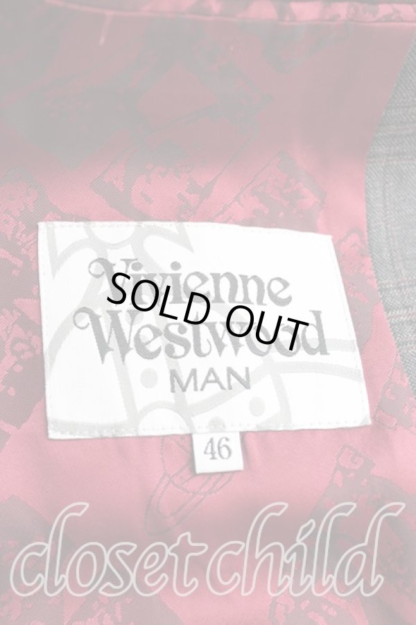画像3: ヴィヴィアンウエストウッド MAN 中古 / ウエストコート風ジャケット    46 灰  H-24-02-04-002-jc-OD-ZH (3)