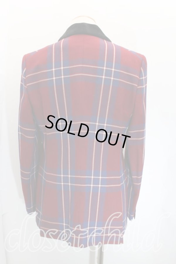 画像2: ヴィヴィアンウエストウッド MAN 中古 / /タータン ダブルラペルジャケット    48 赤  H-24-02-11-009-jc-OD-ZH (2)