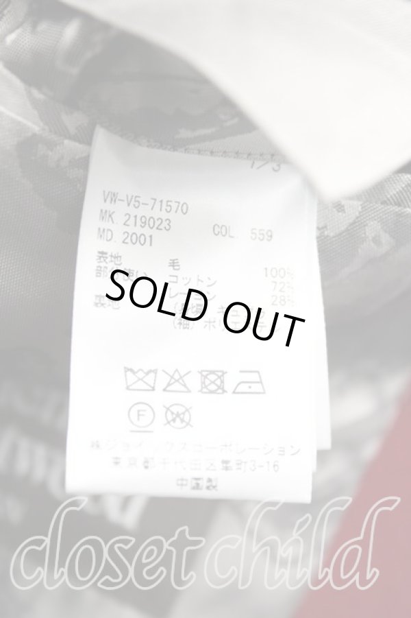 画像4: ヴィヴィアンウエストウッド MAN 中古 / /タータン ダブルラペルジャケット    48 赤  H-24-02-11-009-jc-OD-ZH (4)