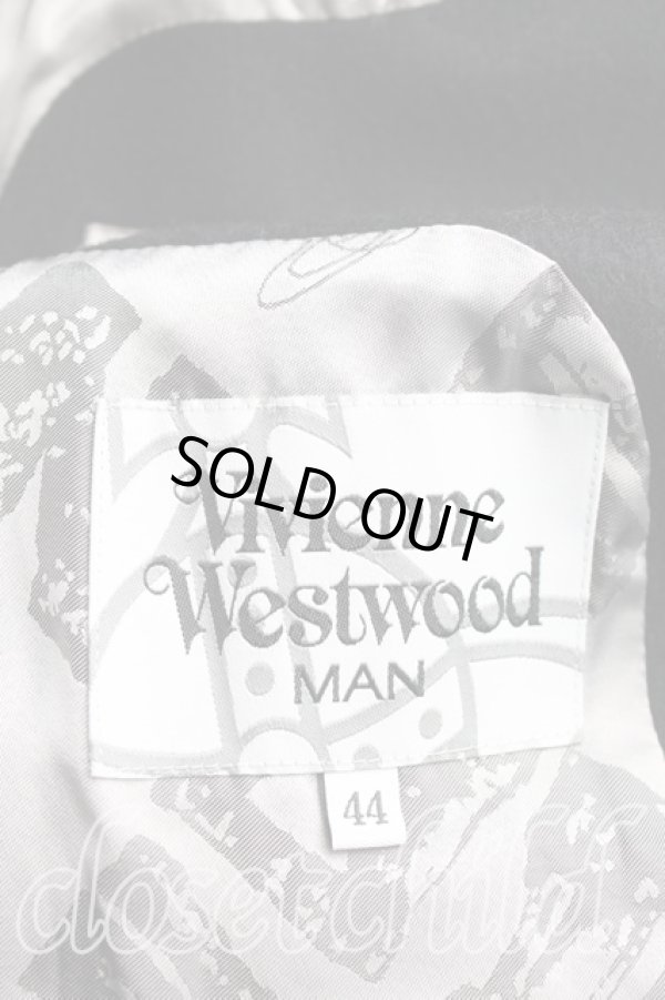 画像3: ヴィヴィアンウエストウッド MAN 中古 / カシミア混ロングコート    44 黒  H-24-02-11-017-co-OD-ZH (3)